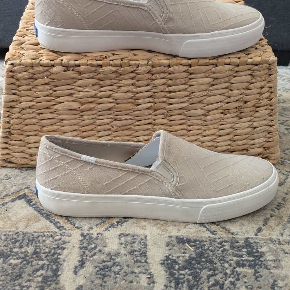 Keds Women's Slip-On Shoes in Beige and White